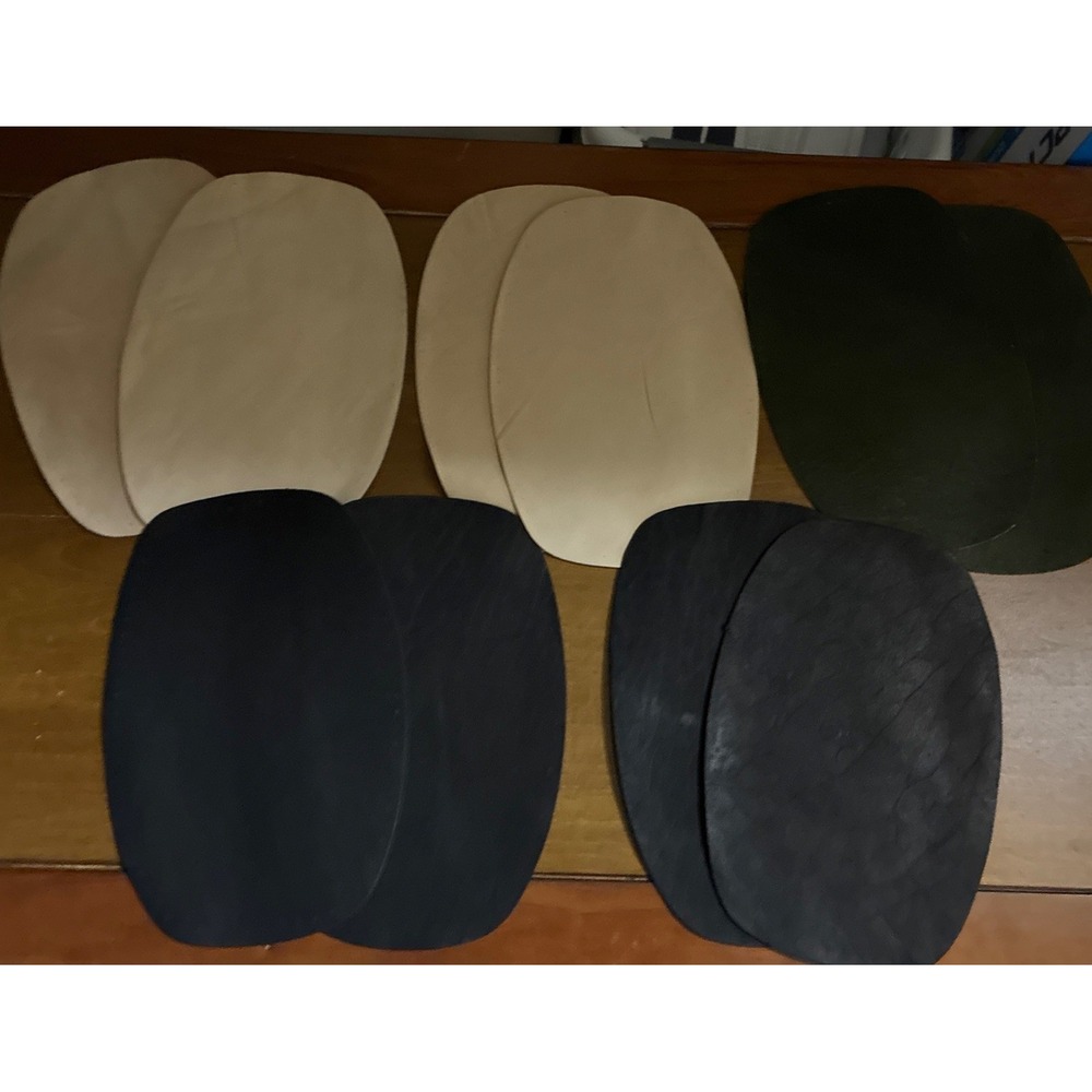Lot of 5 Leather Elbow Sew On Patches Pairs Vintage
